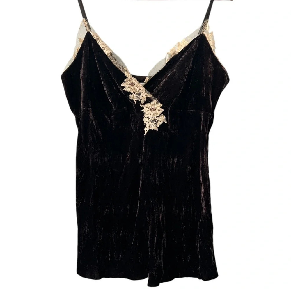 NWT Zariah Velvety‎ Camisole with Lace Sz XL